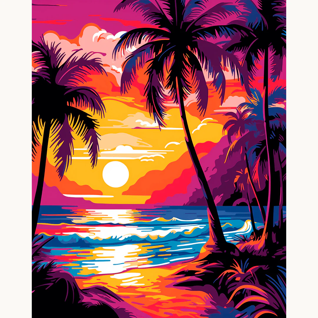 Tropical Sundown Palms - Image 2